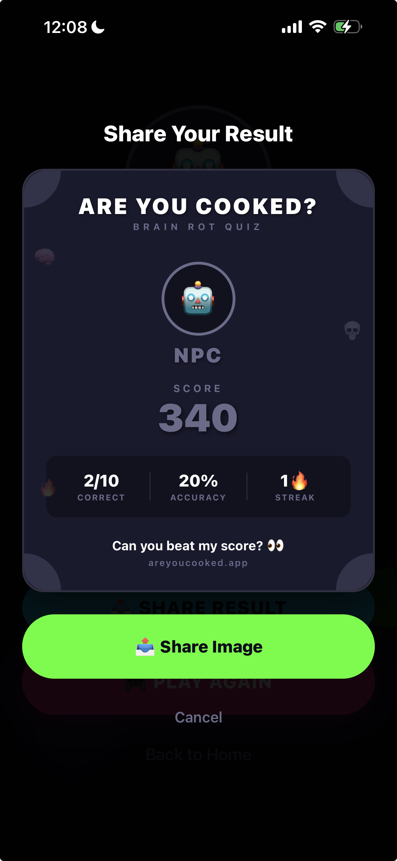 Are You Cooked? Results